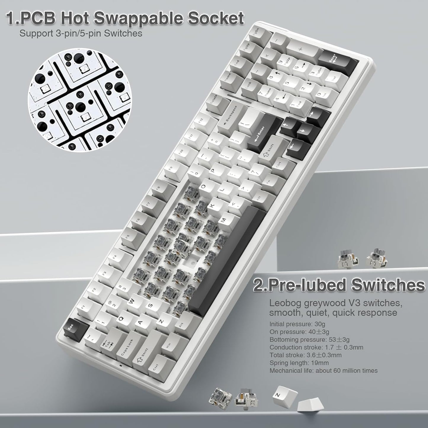 Aula F99 Wireless Mechanical Keyboard (Open Box)