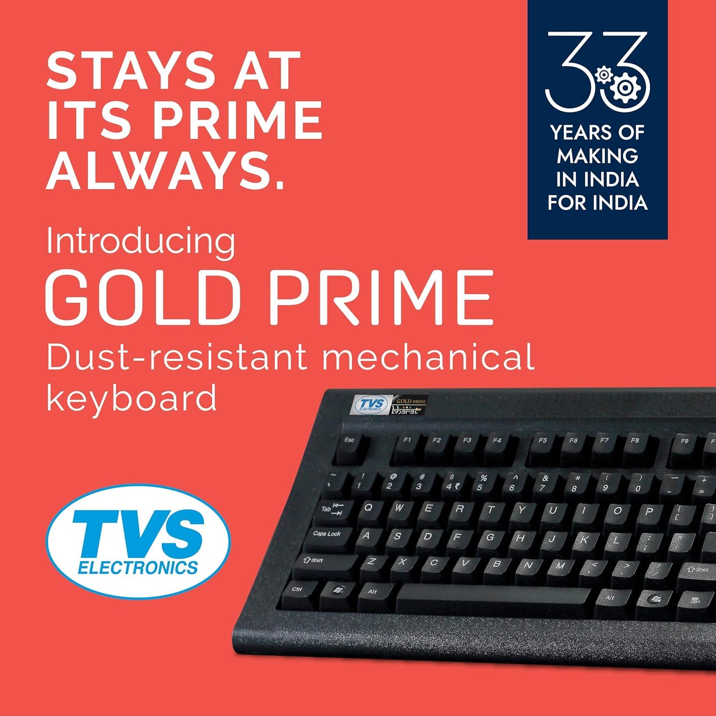TVS ELECTRONICS Gold Prime Mechanical Wired Keyboard (Pre Owned)