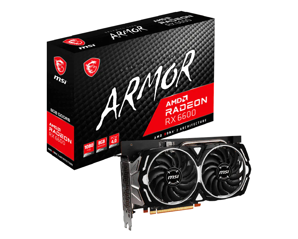 MSI Radeon RX 6600 Armor 8 GB GDDR6 (Pre Owned)